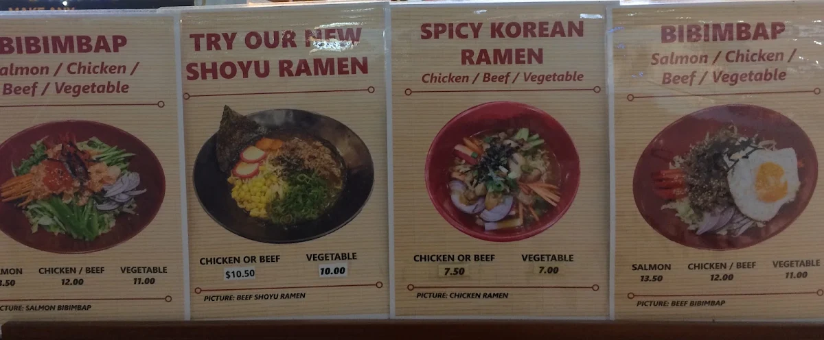 Menu, Sushi Street