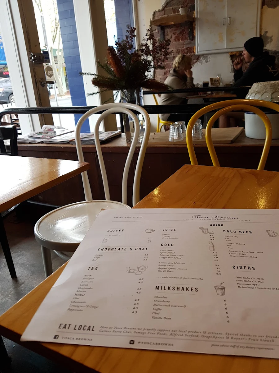 Menu, Tosca Browns