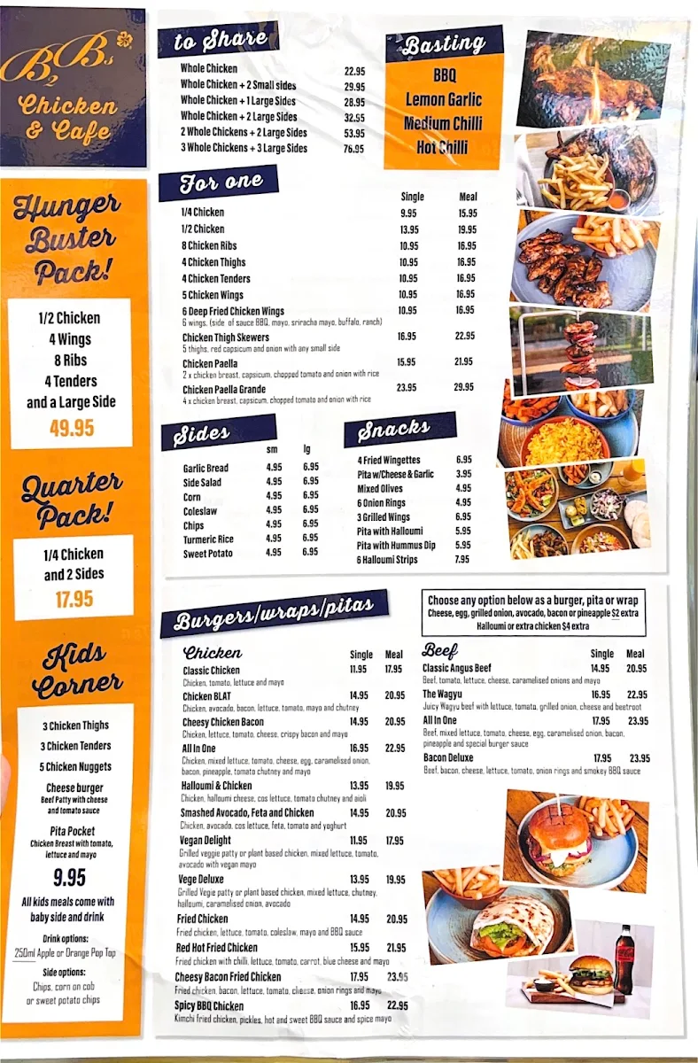 Menu, B2Bs Chicken (Mandarin Center)