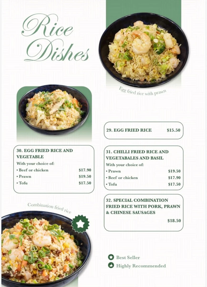 Menu, ThiThi Cafe Restaurant
