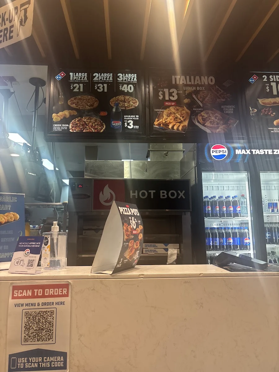 Menu, Domino's Pizza Mascot