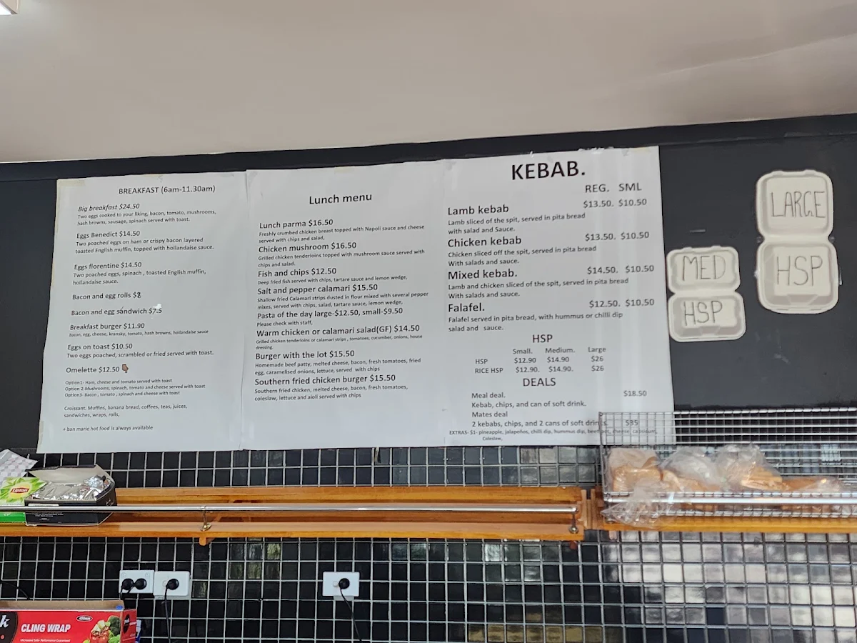 Menu, World cafe restaurant