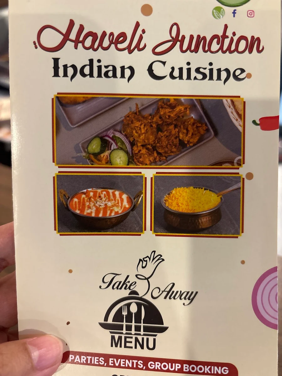Menu, Haveli Junction Indian Cuisine