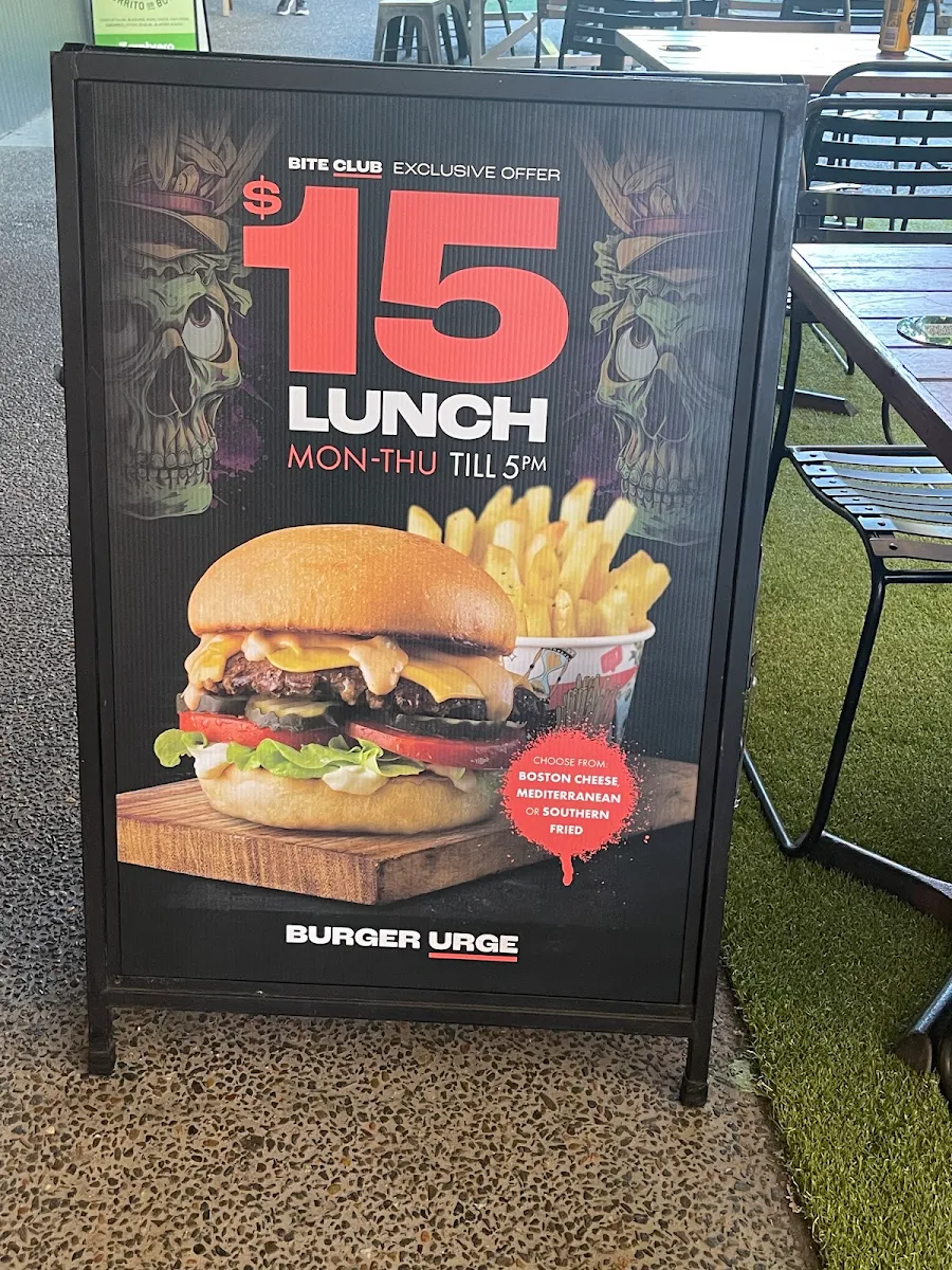 Menu, Burger Urge (Kelvin Grove)