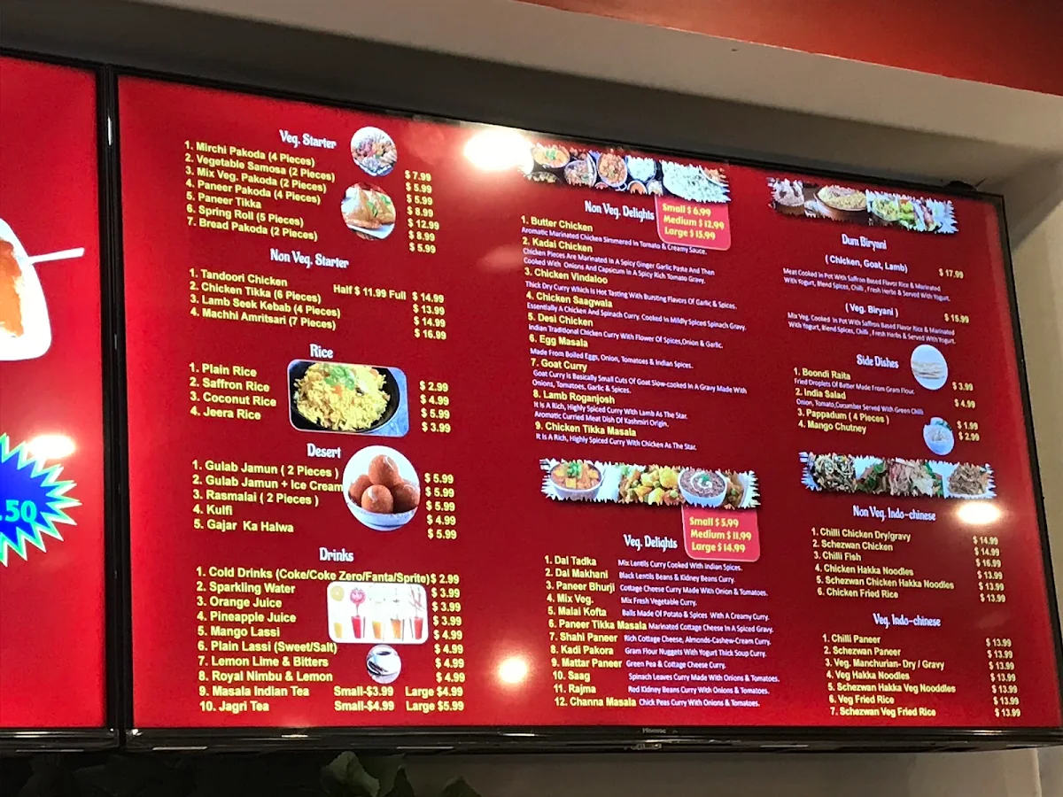 Menu, Punjabi Rasoi