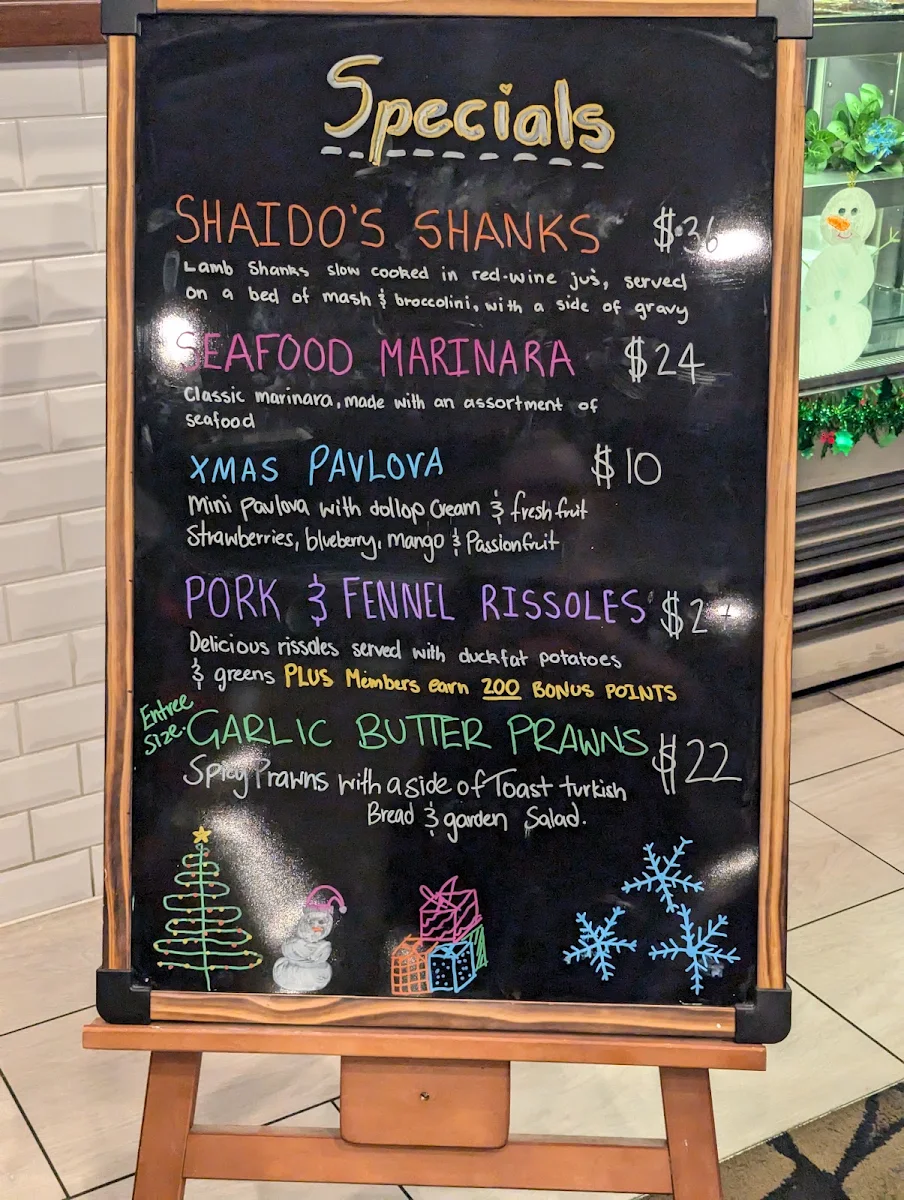 Menu, Railway Hotel Yeppoon