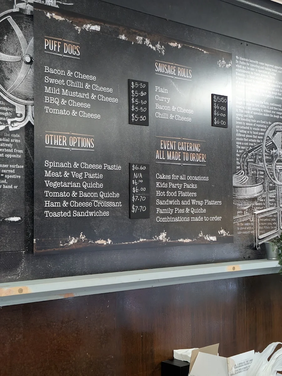Menu, Gunna Doo Bakery
