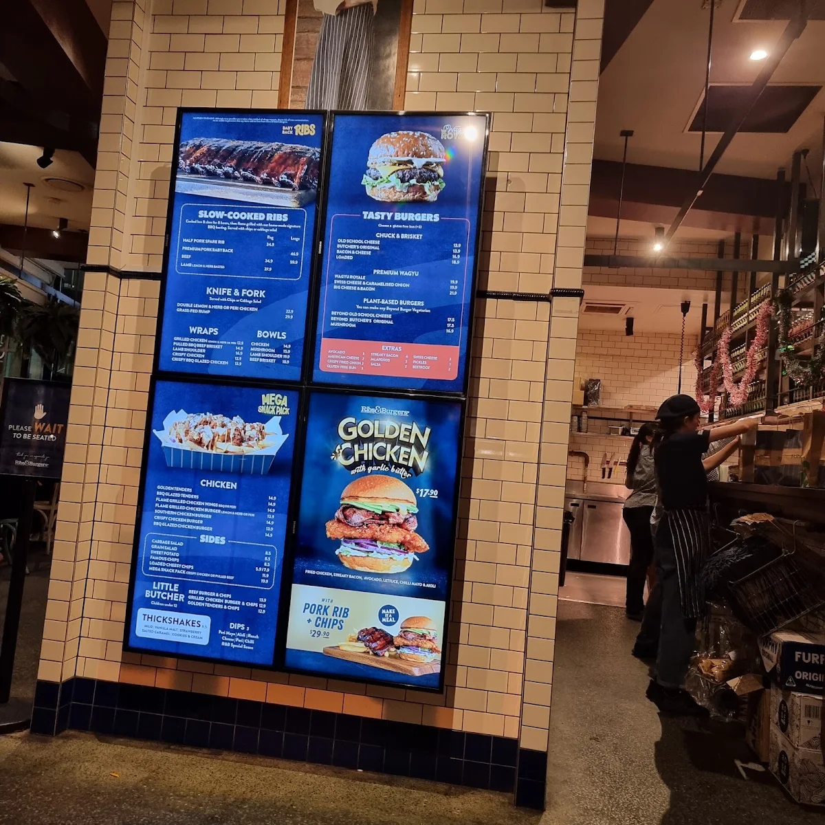 Menu, Ribs & Burgers Fortitude Valley