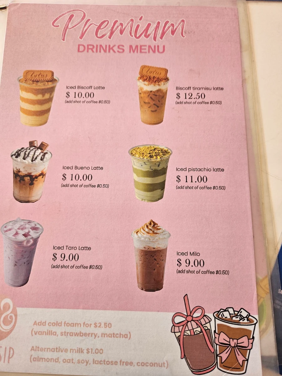 Menu, Soft Sip