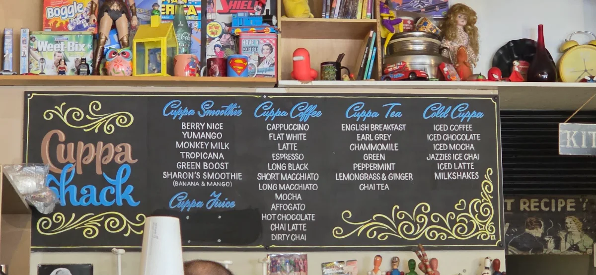 Menu, Cuppashack Coffee Lounge