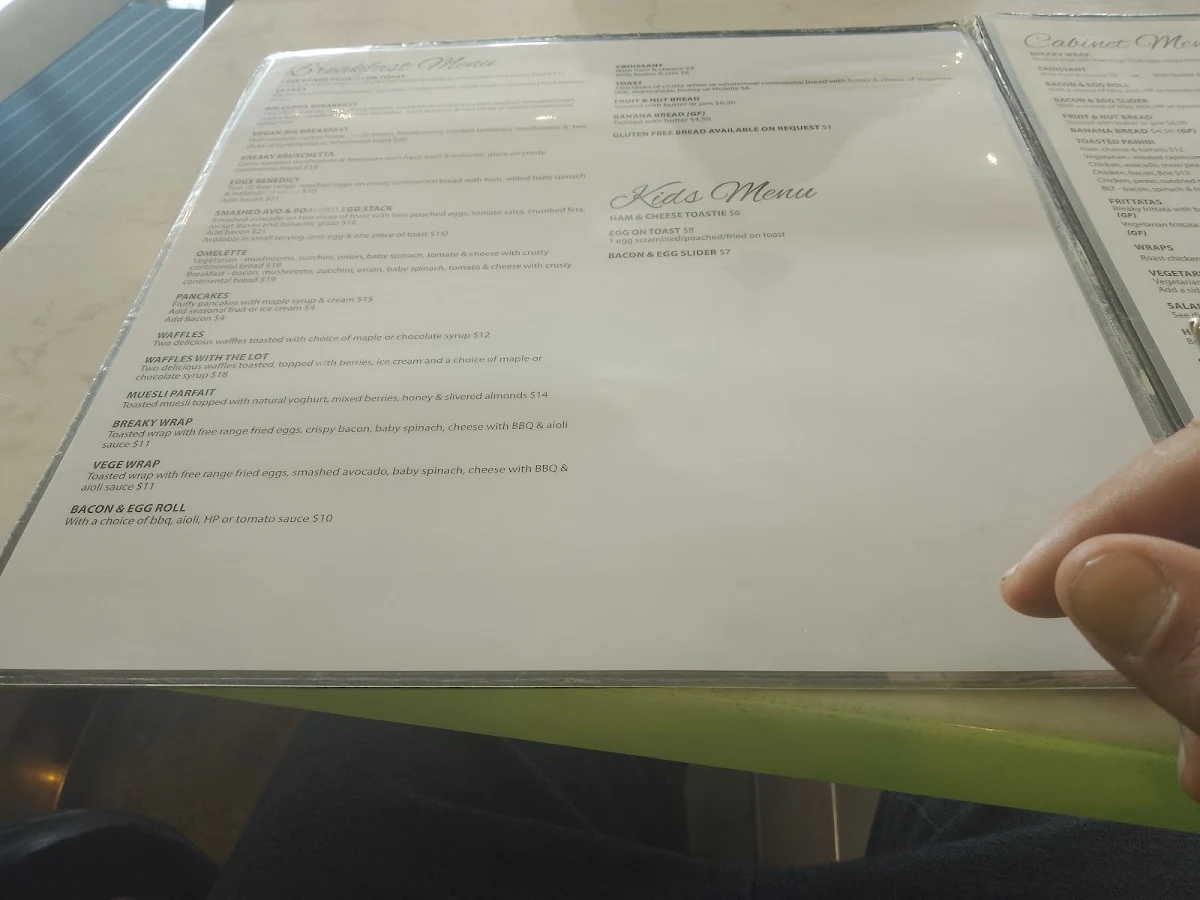 Menu, Cuppashack Coffee Lounge