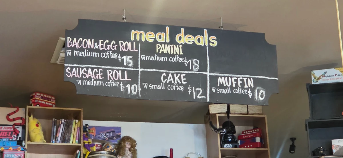 Menu, Cuppashack Coffee Lounge