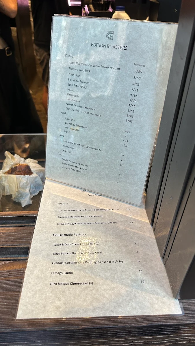 Menu, Edition Roasters MidCity