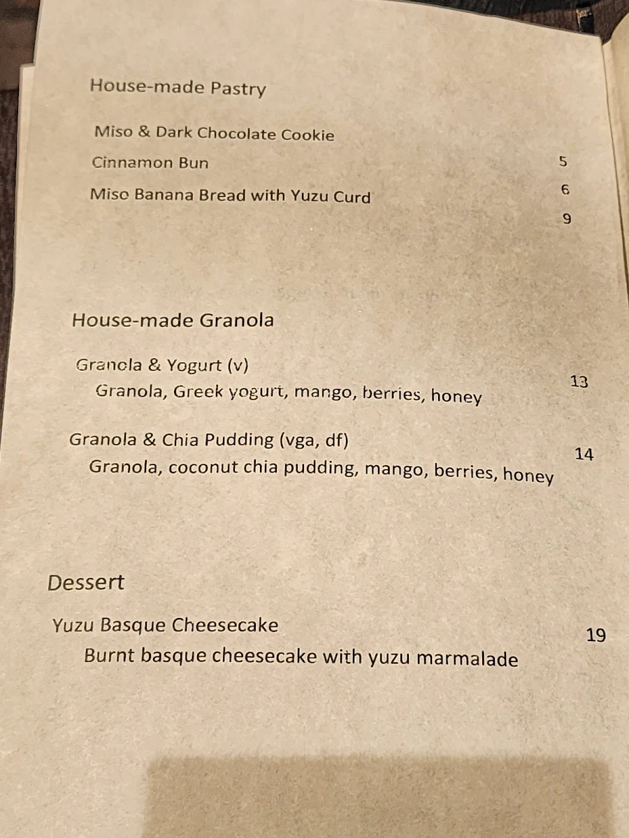 Menu, Edition Roasters MidCity