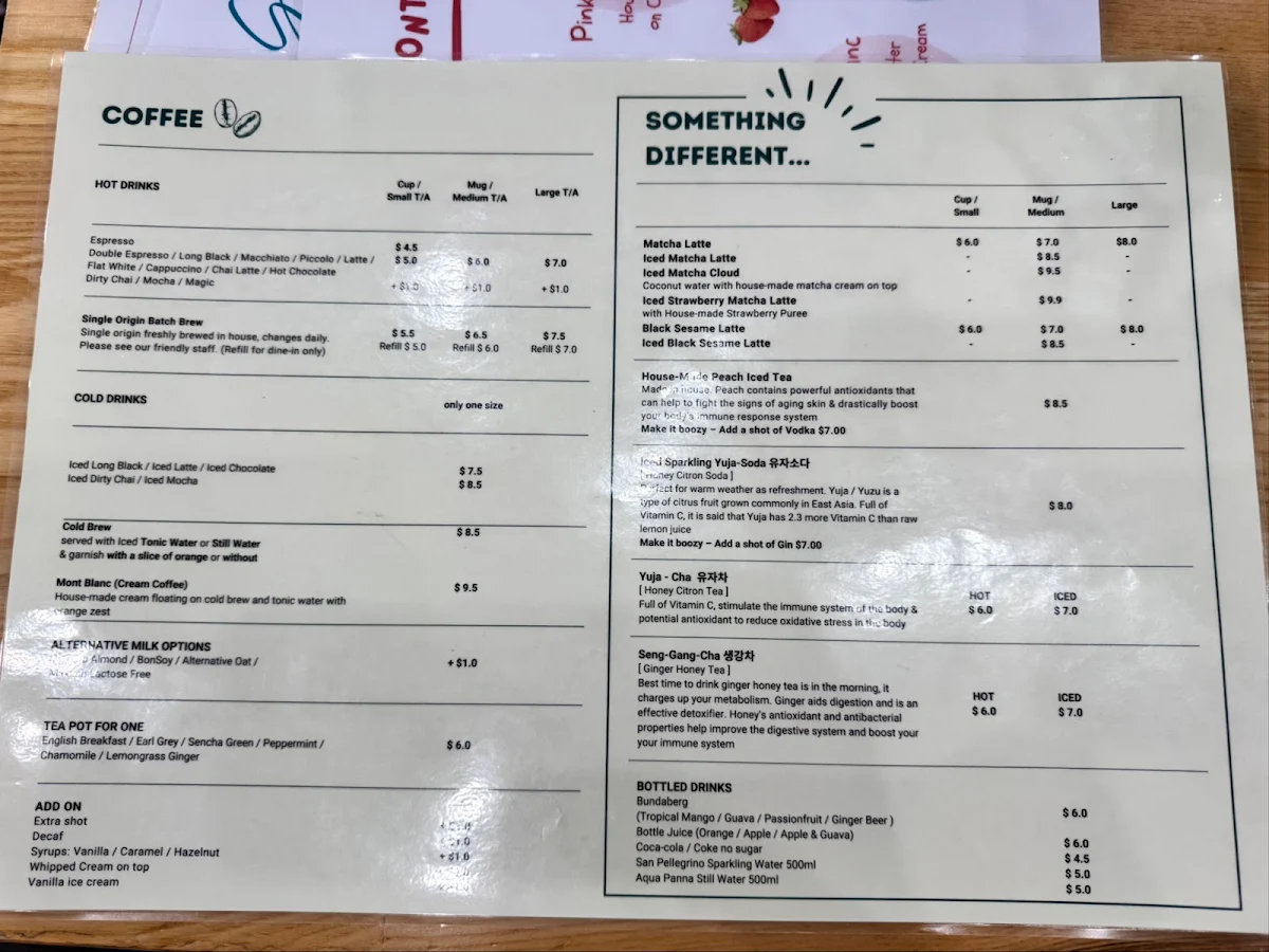 Menu, Hello, Stranger