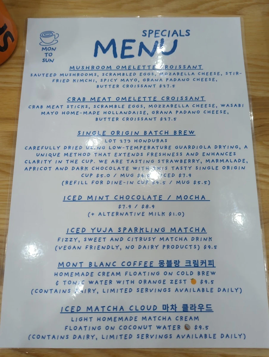 Menu, Hello, Stranger