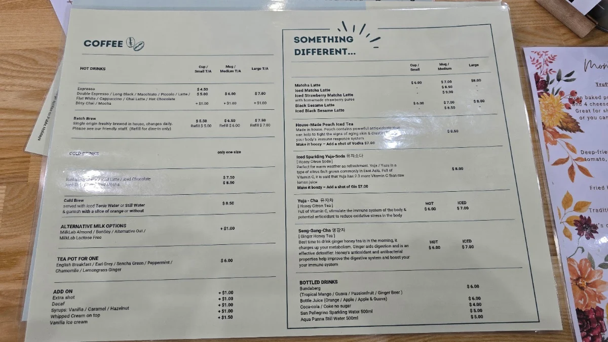 Menu, Hello, Stranger