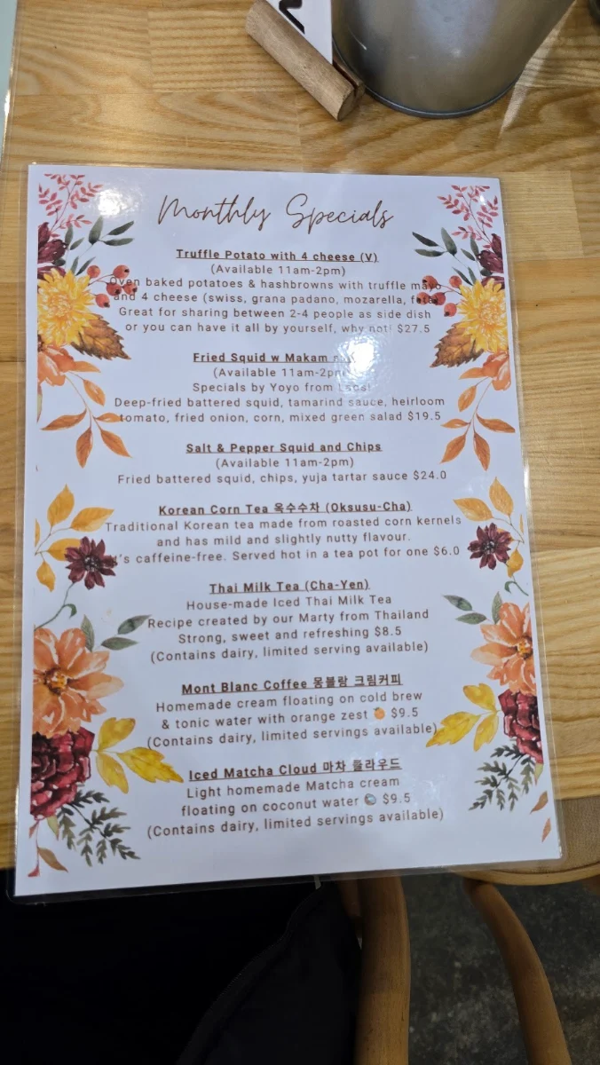 Menu, Hello, Stranger