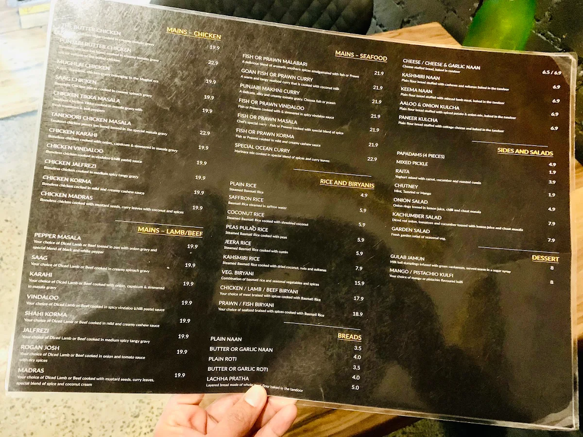 Menu, 3 Brothers on Chapel