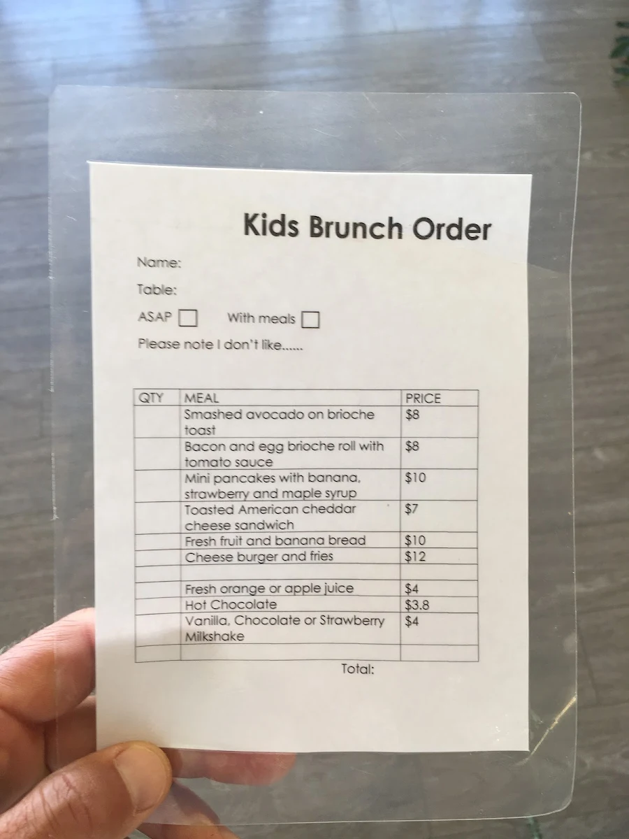 Menu, OAR