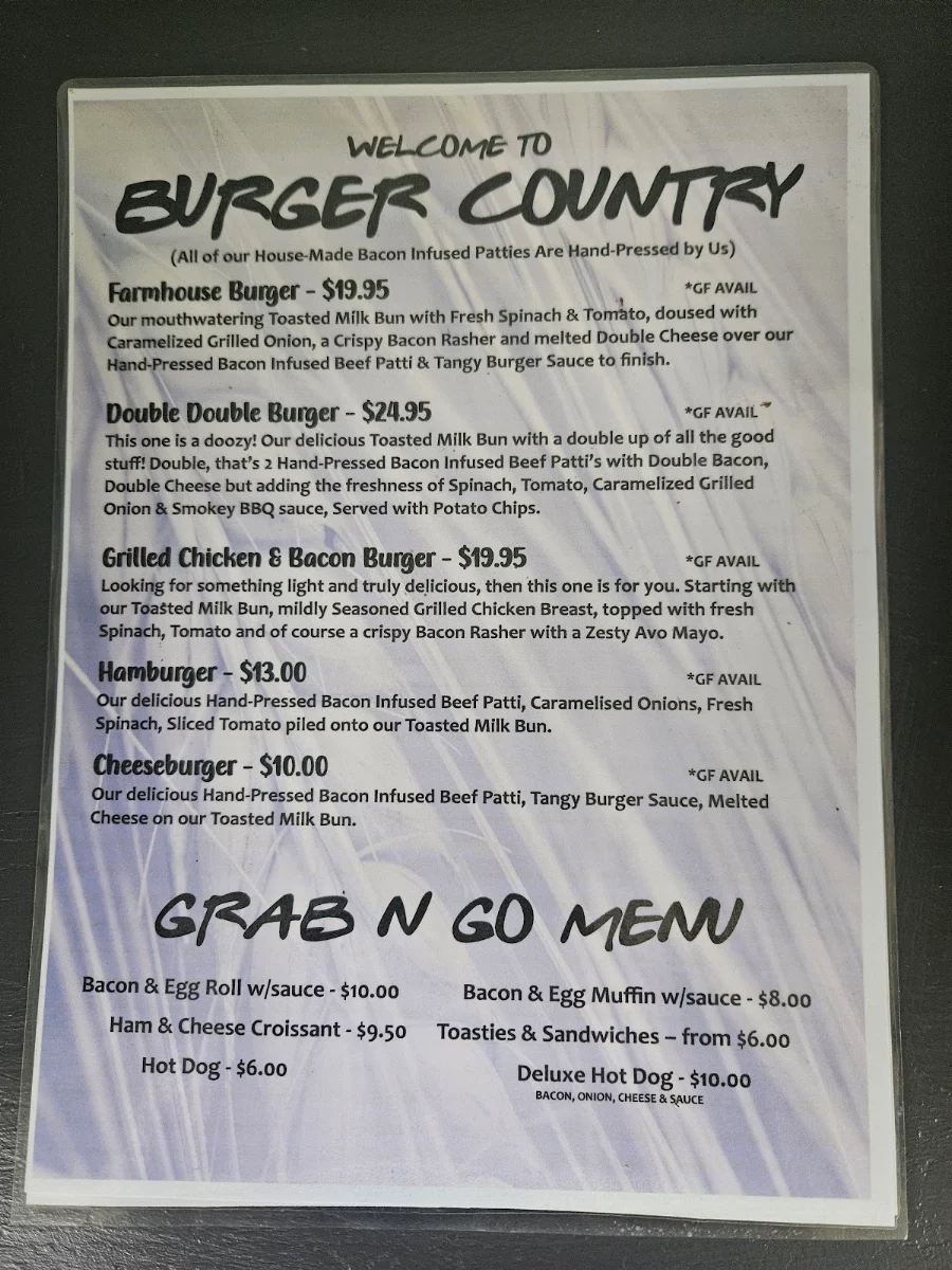 Menu, Country Cafe and Homewares