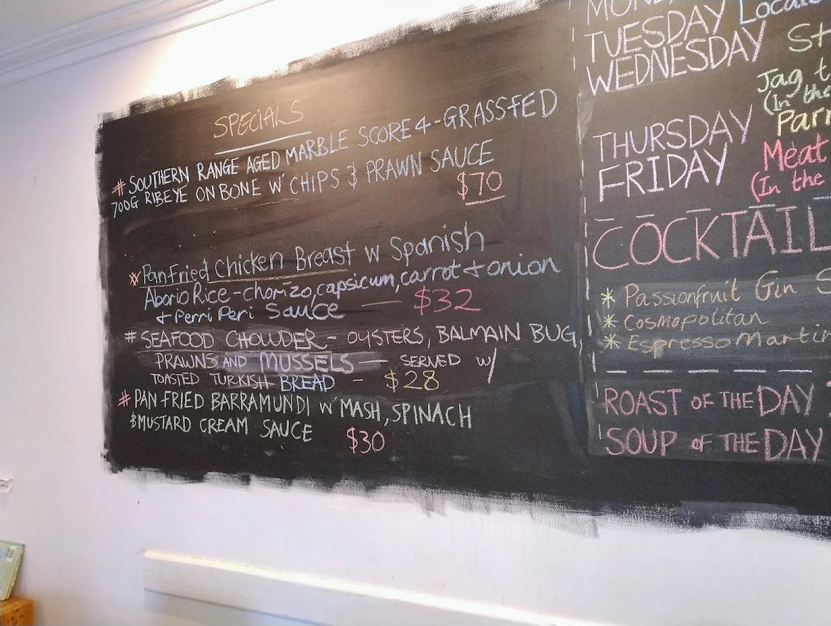 Menu, Commercial Hotel