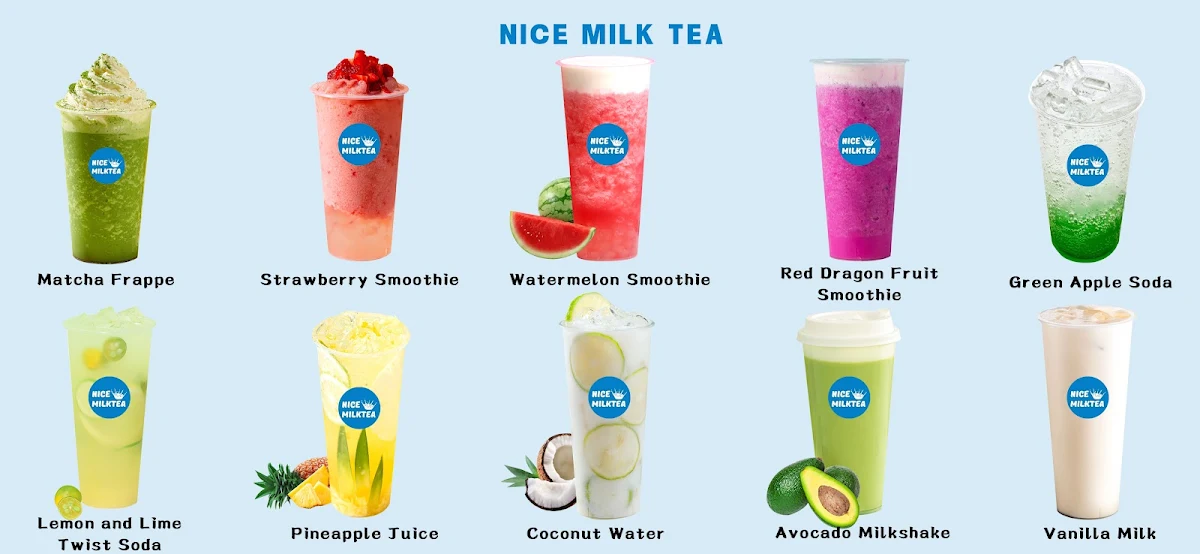Menu, you & m Tea Shop