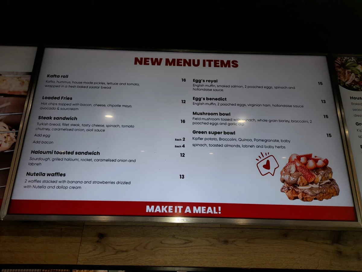 Menu, 5 Loaves Cafe