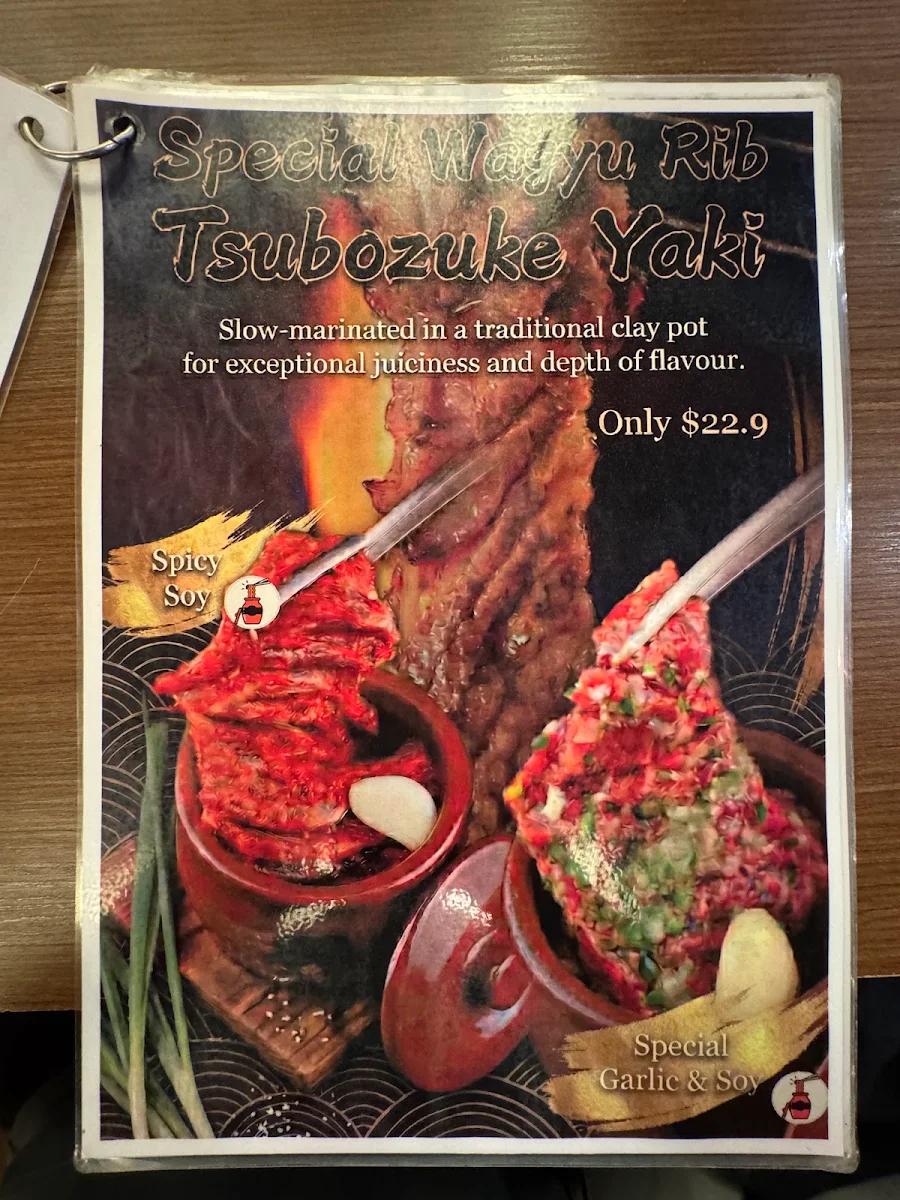 Menu, Yakiniku Hachi