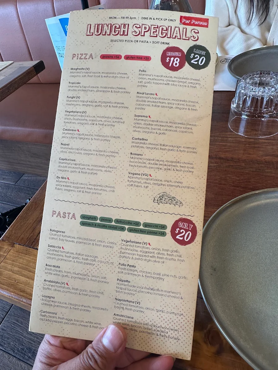 Menu, Product of Italy Kellyville