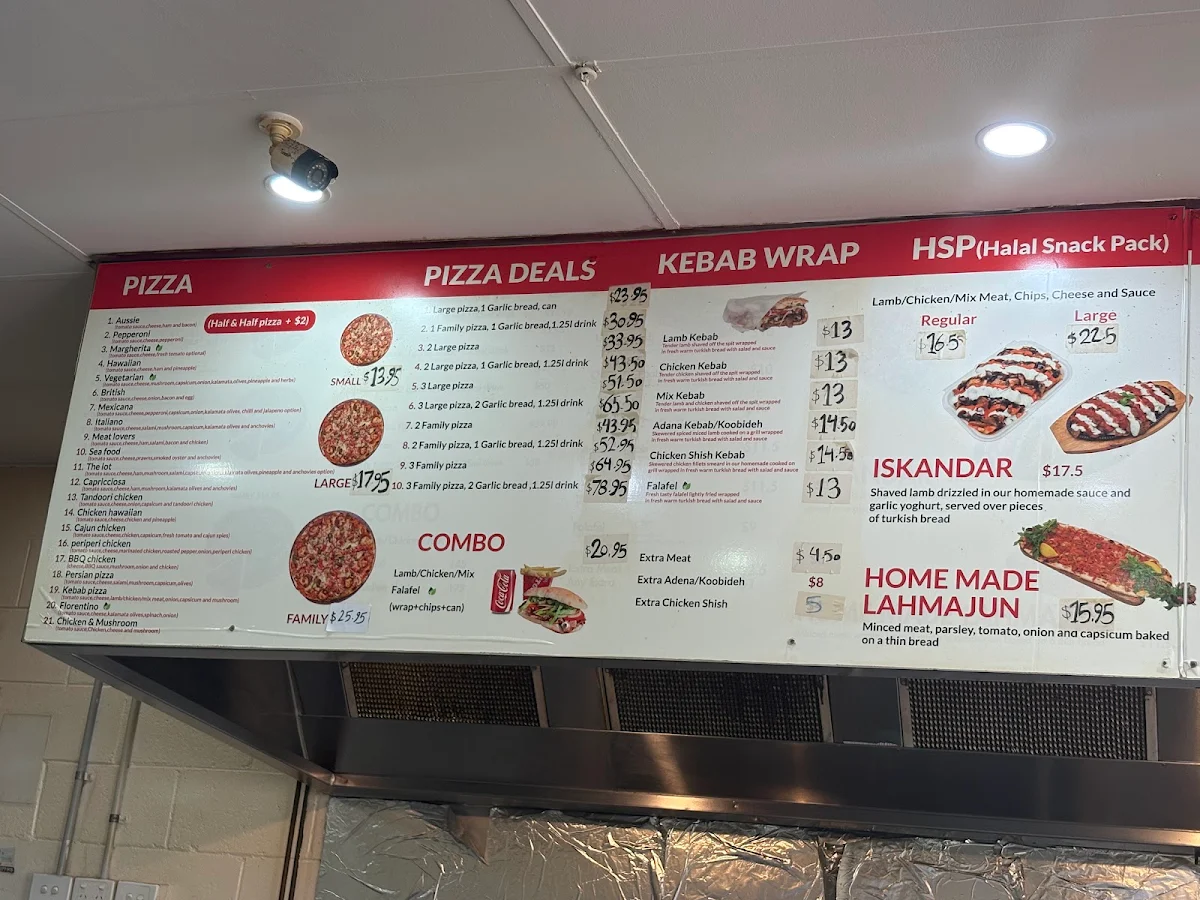 Menu, Star Kebab & Pizza