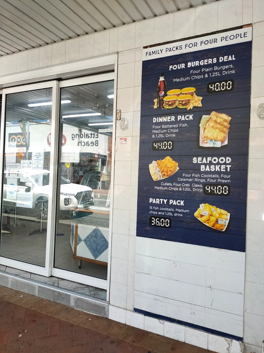 Menu, Coona Fish Shop