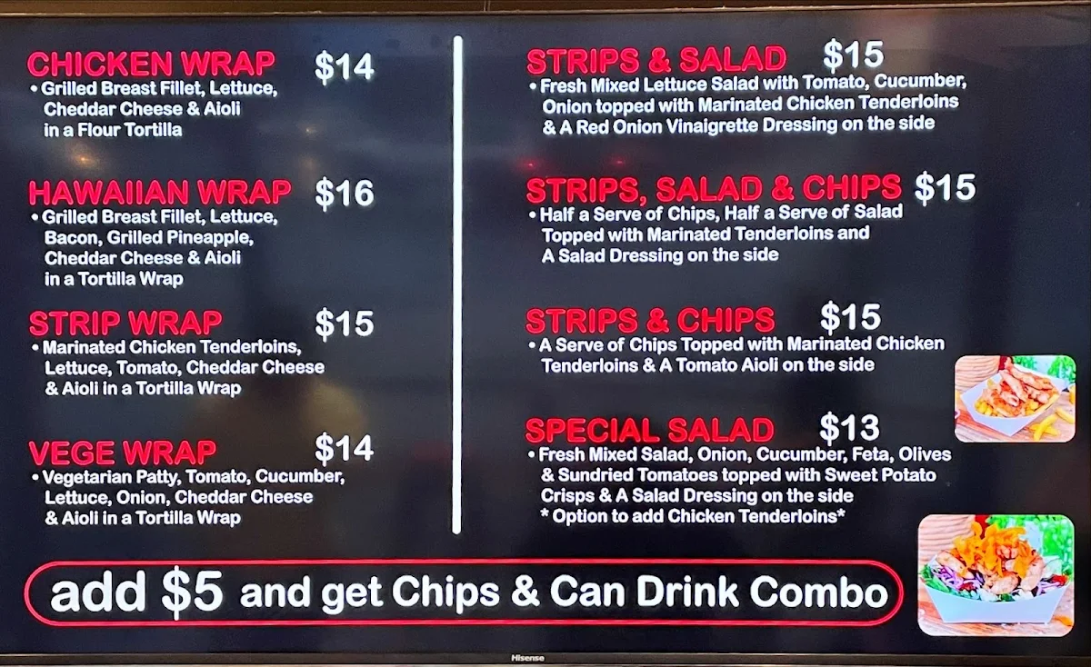 Menu, Beloporto Burger Bar @ Byron Bay