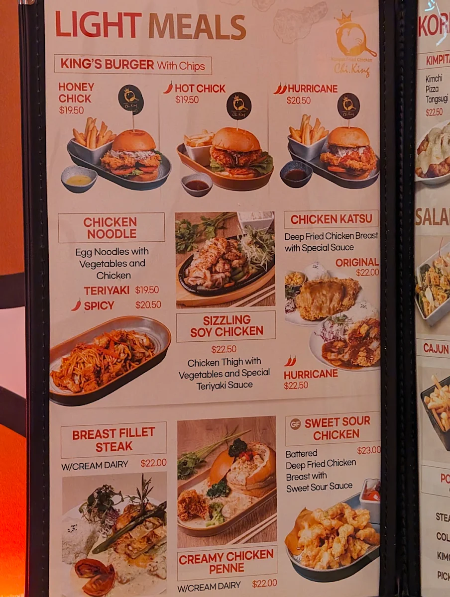 Menu, Chi.King Korean Fried Chicken at Willows