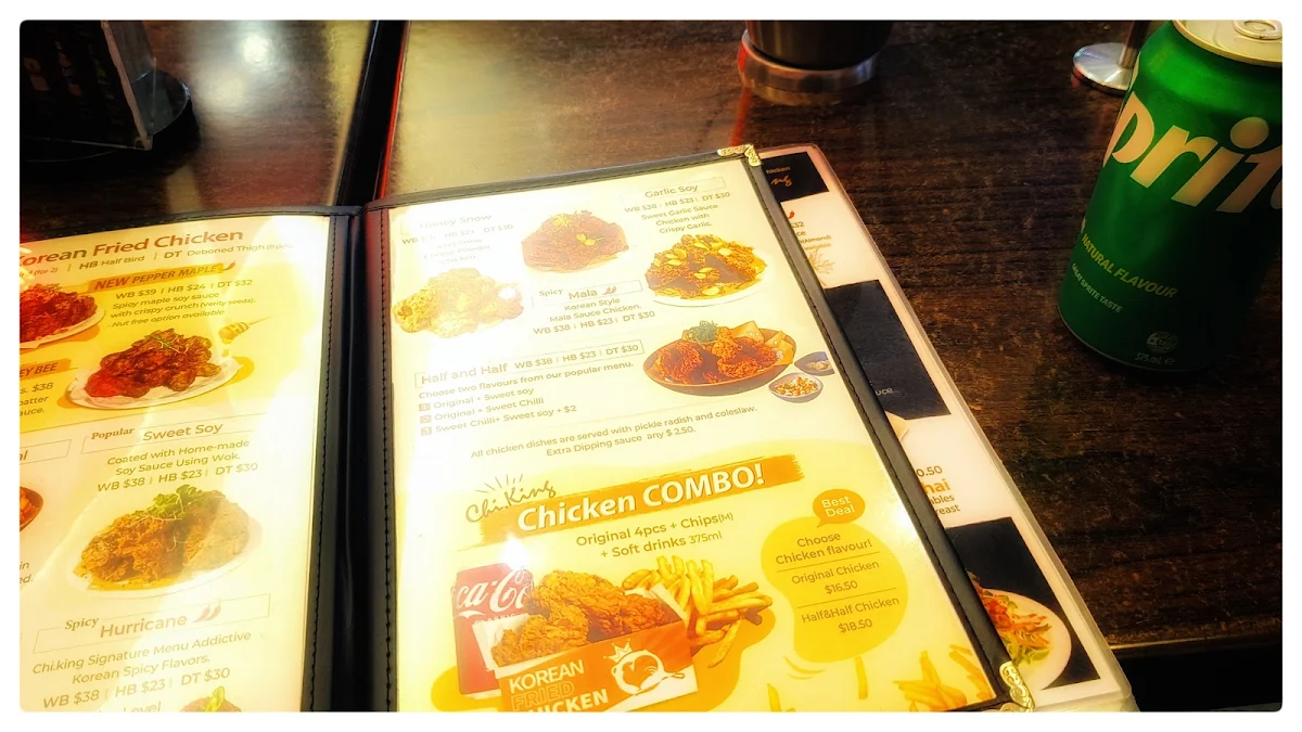 Menu, Chi.King Korean Fried Chicken at Willows