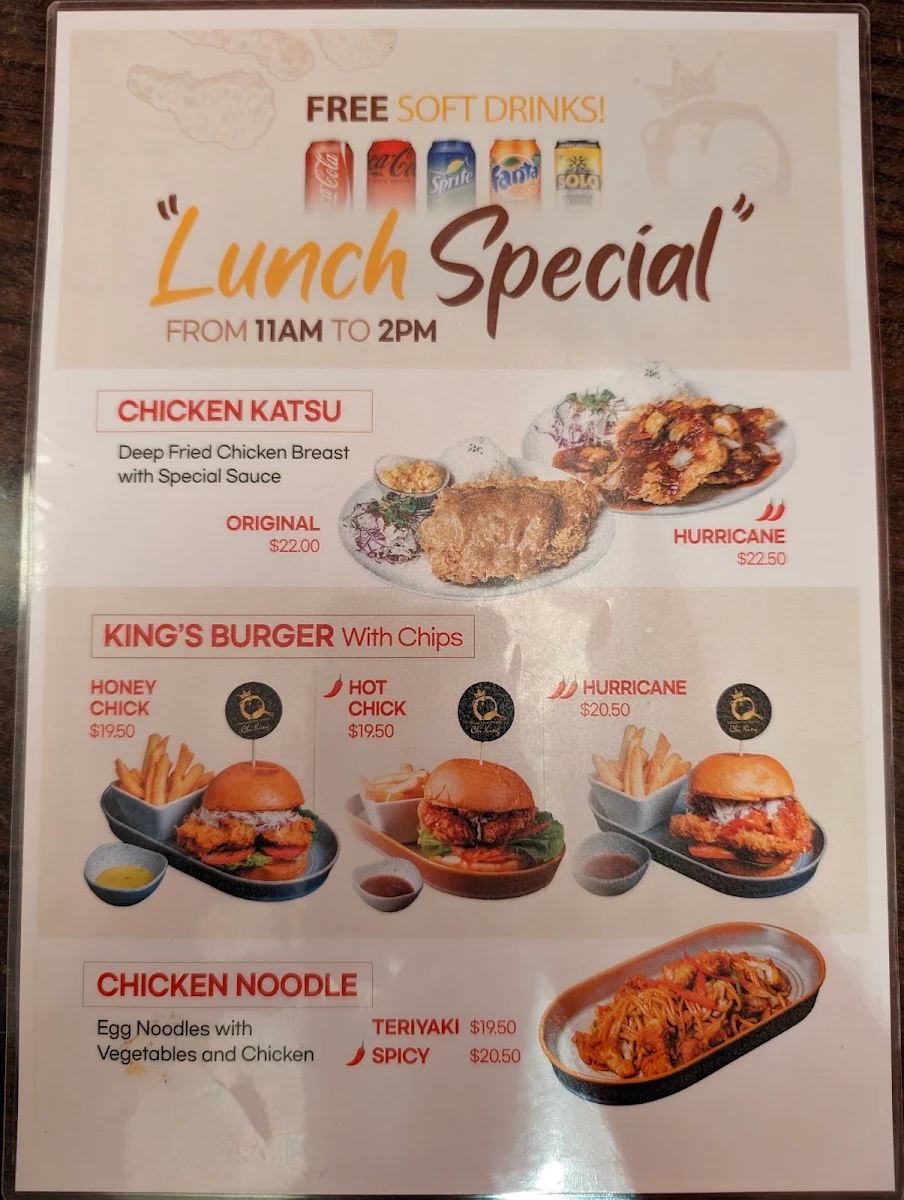 Menu, Chi.King Korean Fried Chicken at Willows