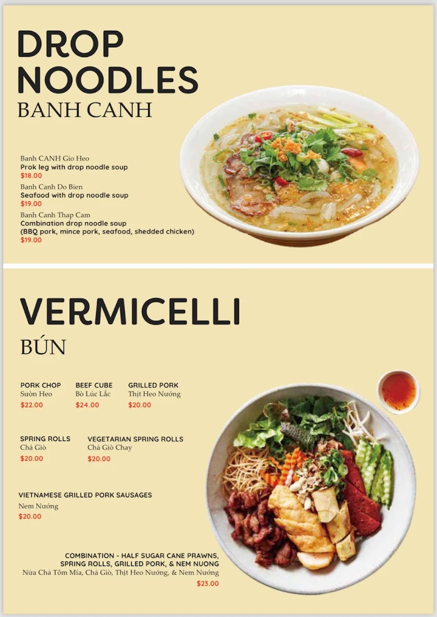 Menu, Phuong Nam
