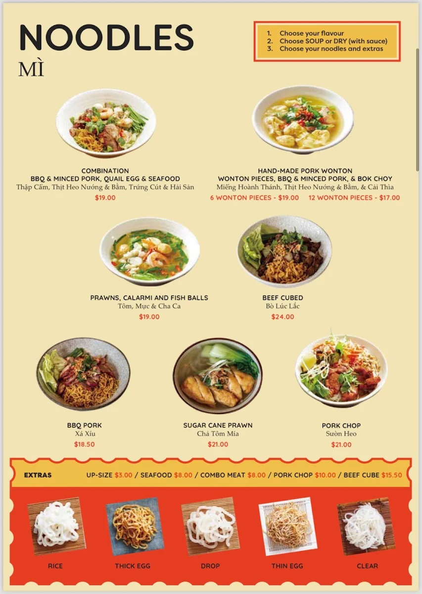 Menu, Phuong Nam