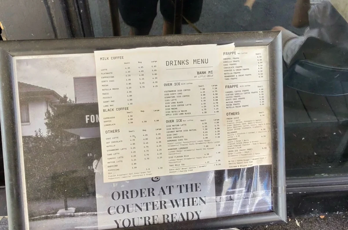 Menu, BANH MI BY LITTLE UNCLE (NEW FARM)