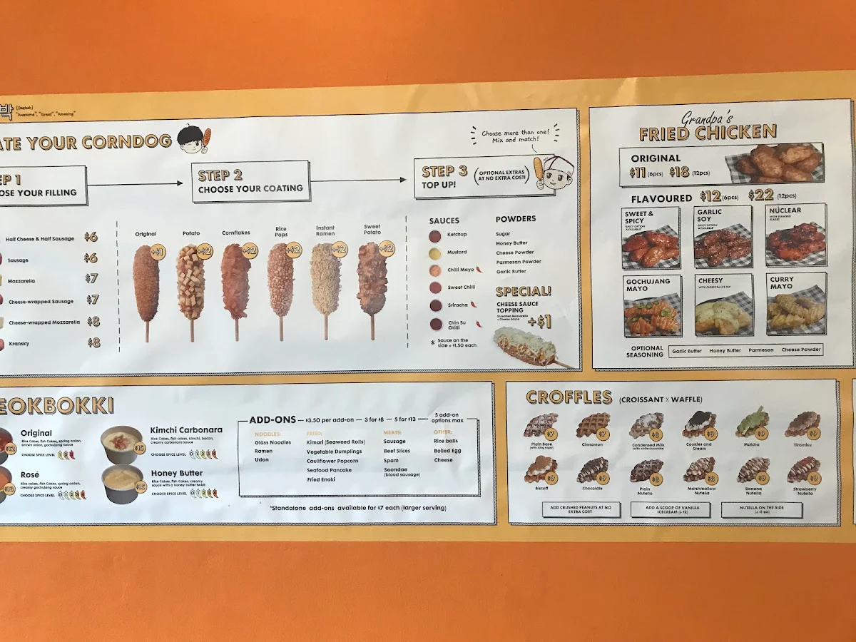 Menu, Daebak Brothers