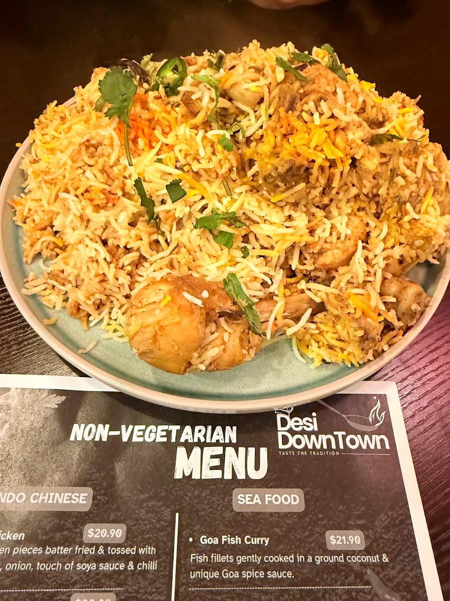 Menu, Desi DownTown