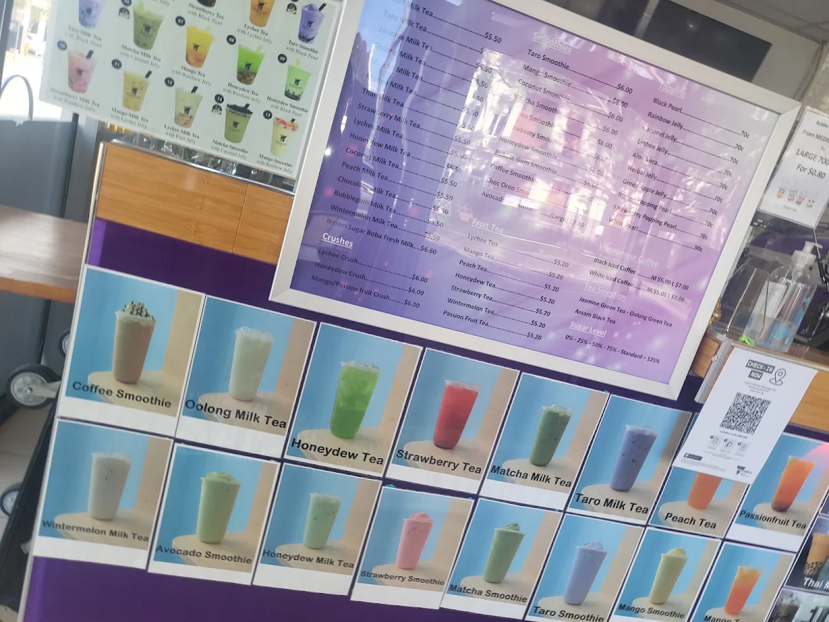 Menu, Ta Dah Juice Bar