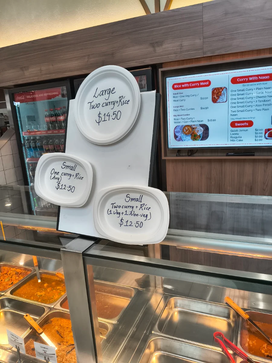 Menu, Mirchi Melbourne