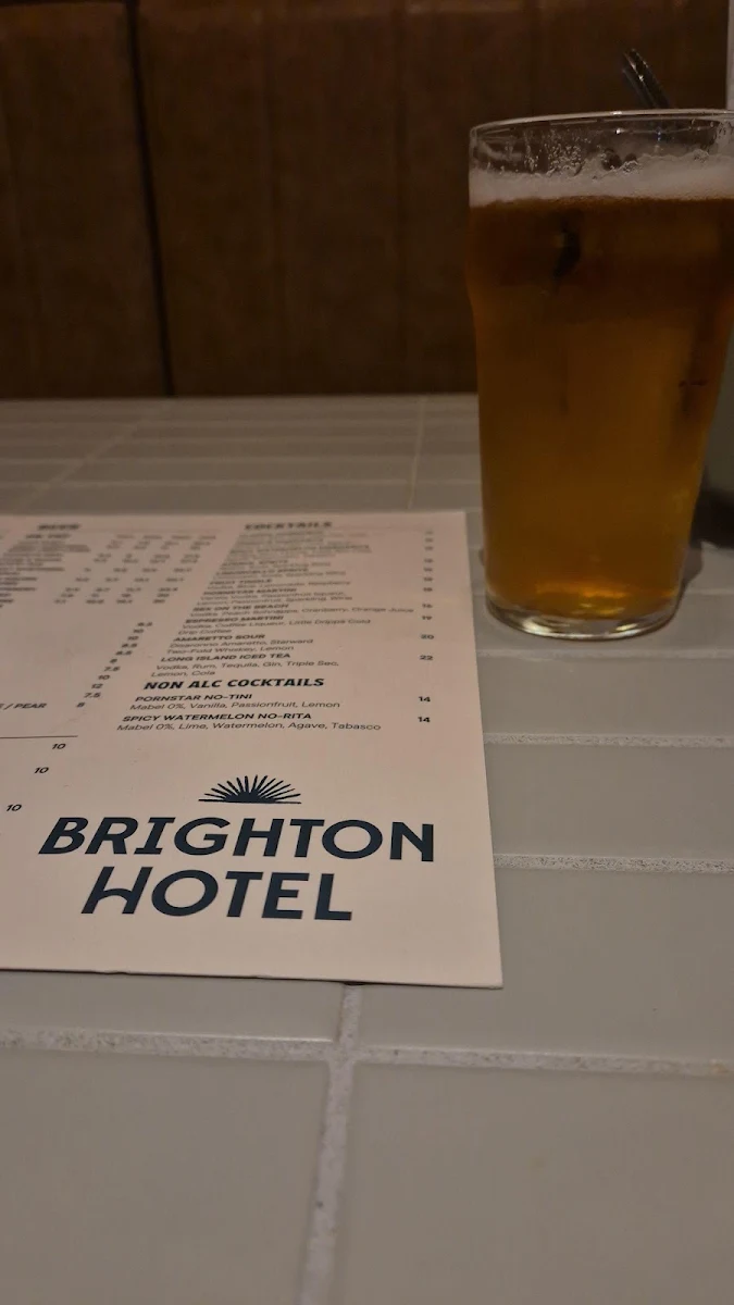 Menu, Brighton Hotel