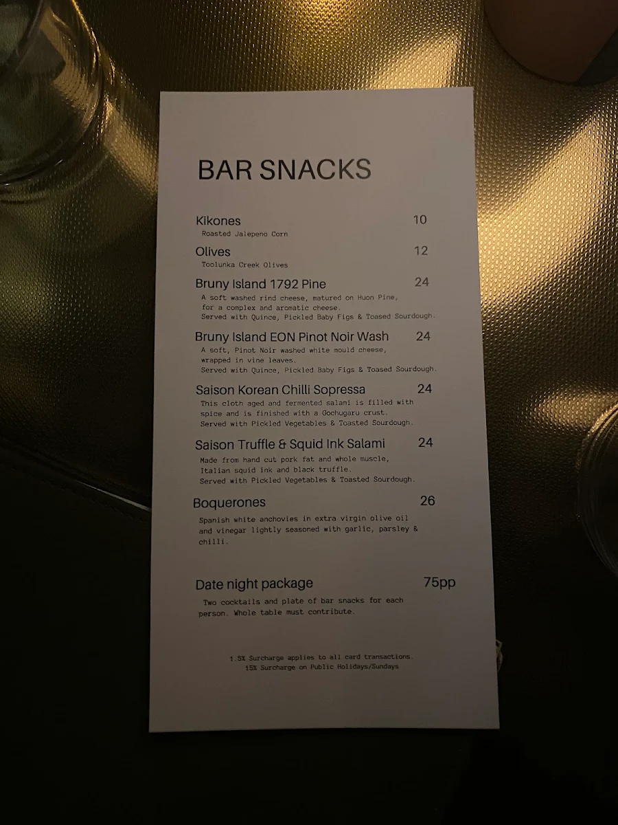Menu, Bouvardia
