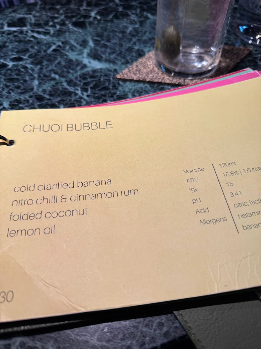 Menu, Bouvardia