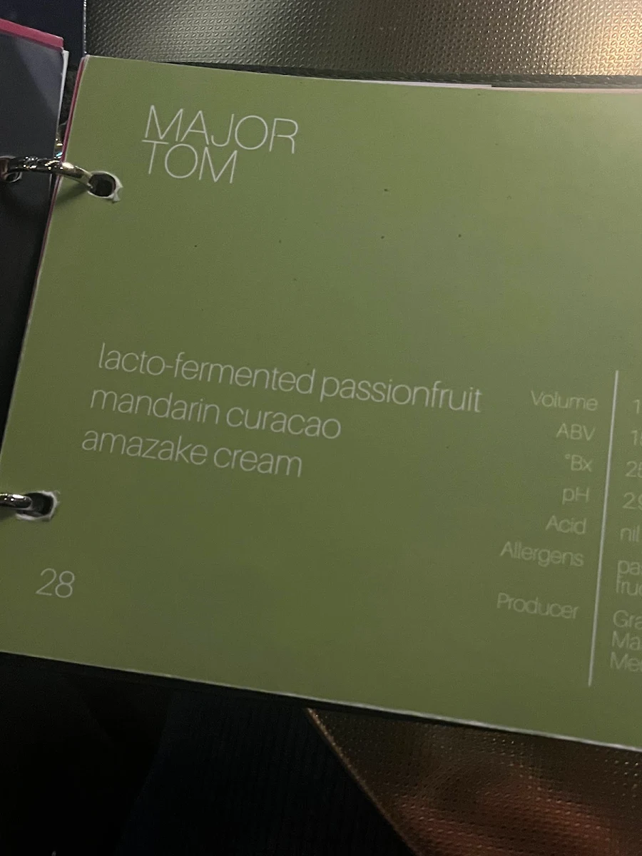 Menu, Bouvardia