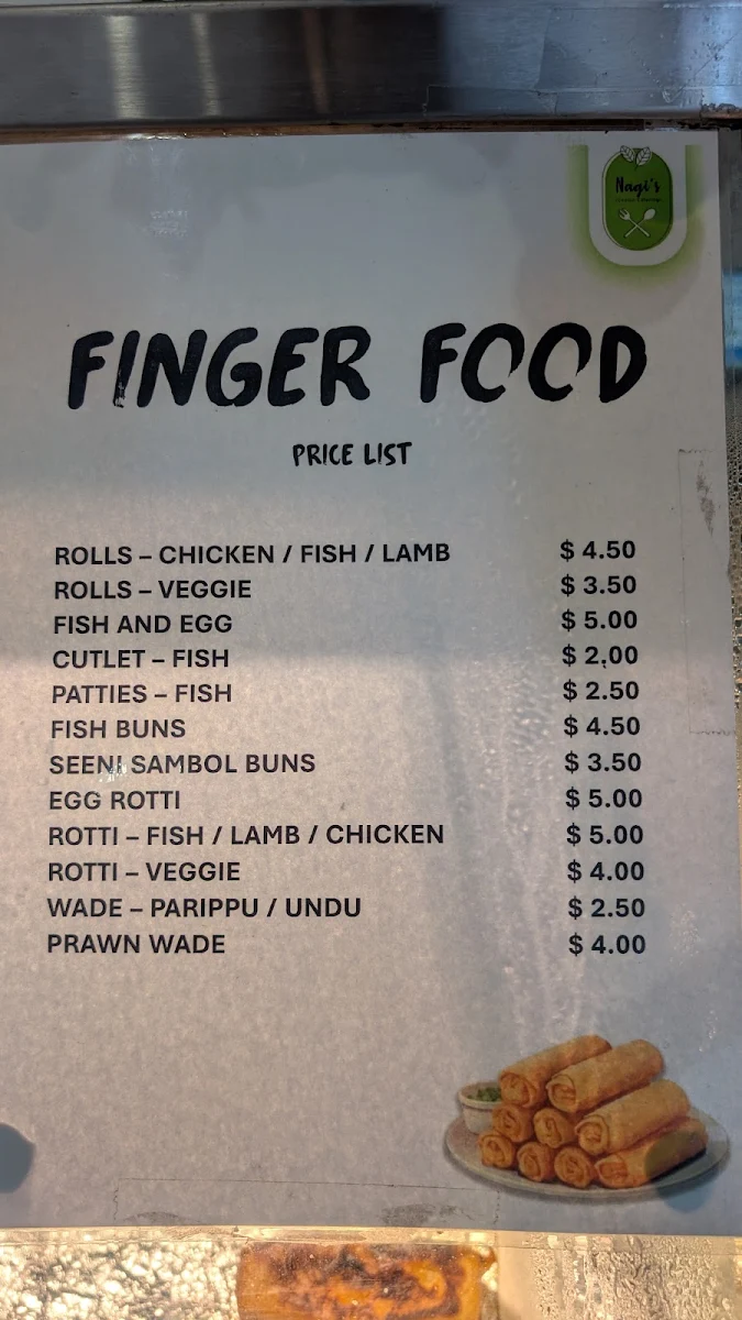 Menu, Nagi's Ceylon Restaurant 🥗