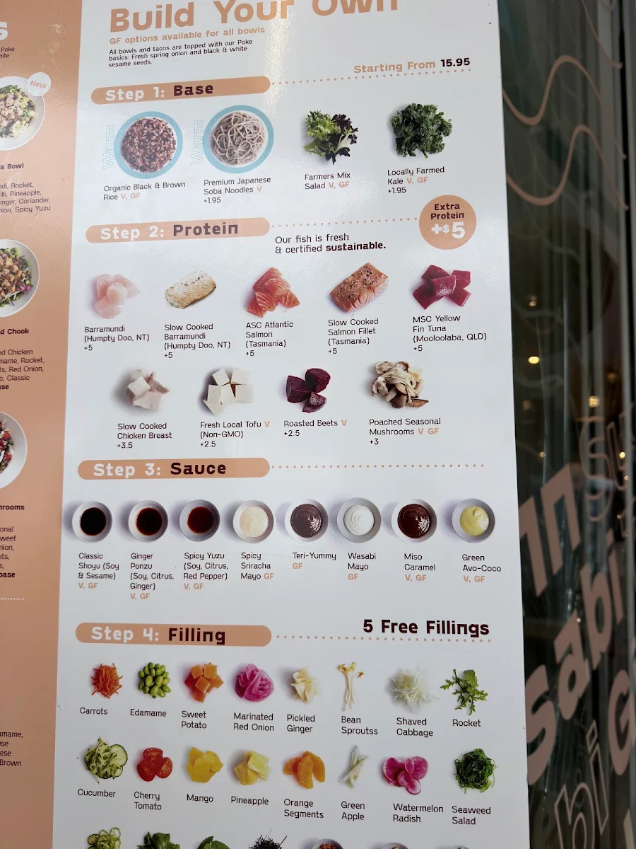 Menu, Finn Poke Burleigh Heads
