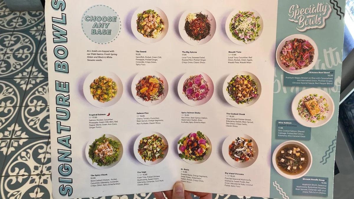 Menu, Finn Poke Burleigh Heads